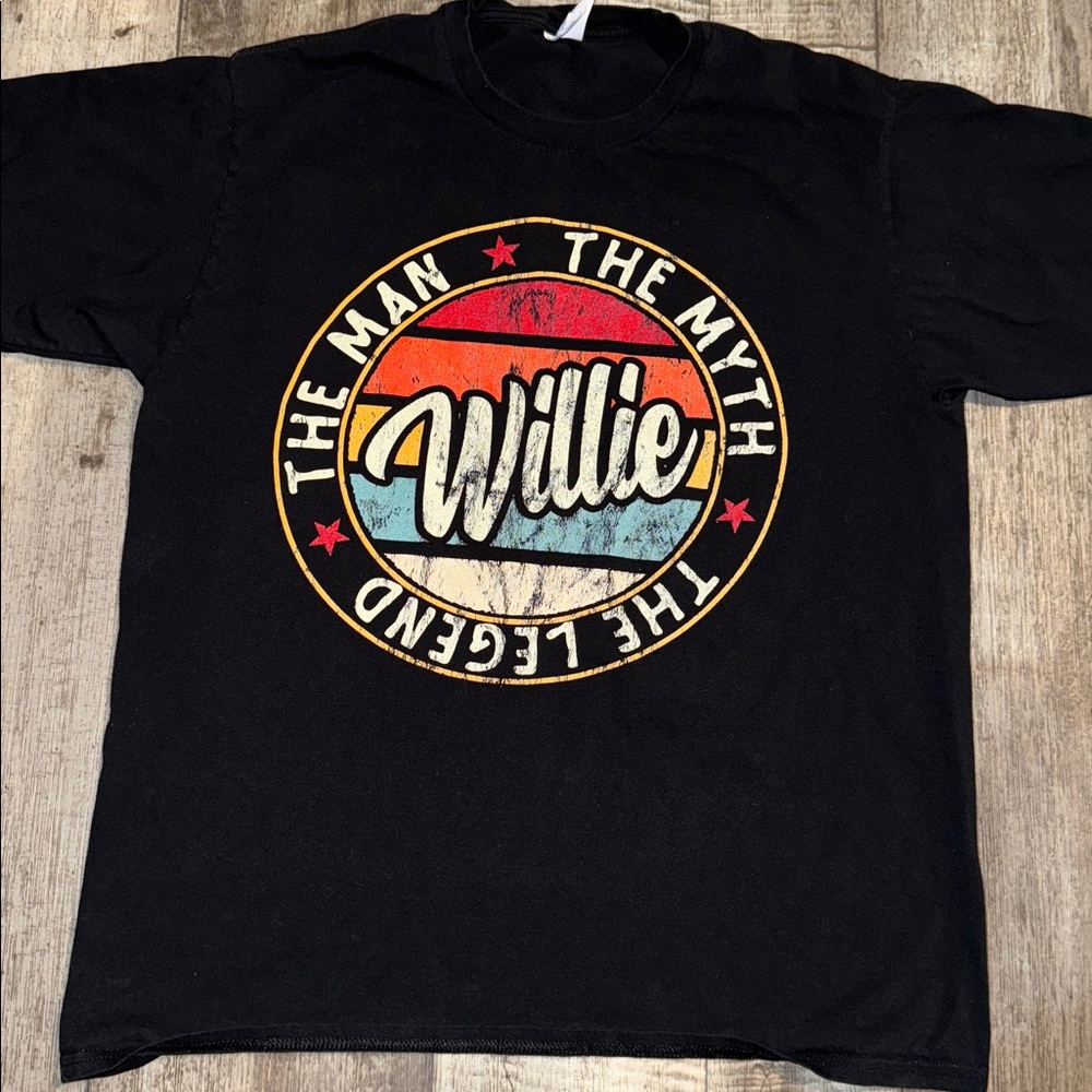 Black Graphic Tee WILLIE-size L